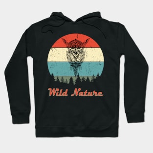 Wild Nature Owl Abstract Sunset Hoodie